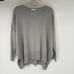 Mer Sea Amour Sweater Women's One Size Fits All Gray Heart Appliqué Dolman